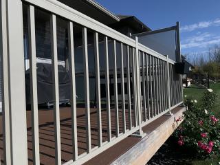 Deck with White Railings