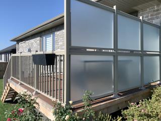 White Deck Railings and Glass