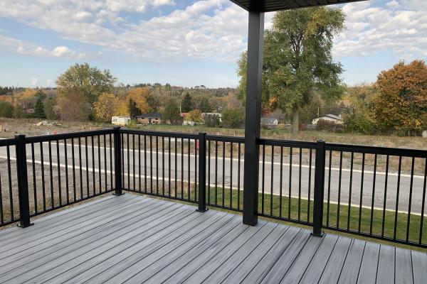Black deck railings