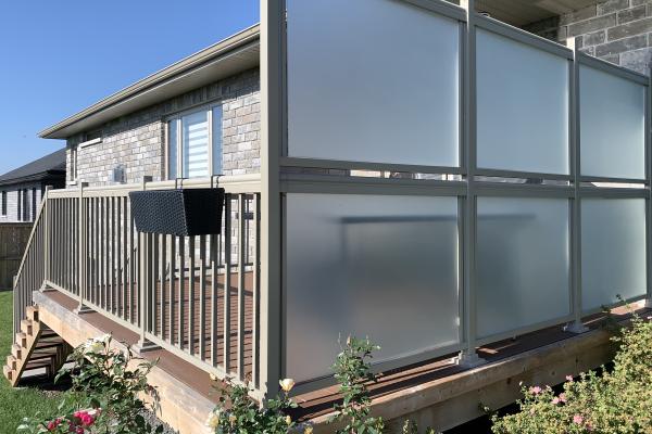 White Deck Railings and Glass